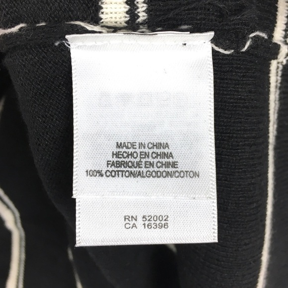 LIZ CLAIBORNE Cardigan Sweater Striped Classic Capsule Minimalist Classic Medium - Picture 8 of 8